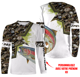 Pêche De La Truite, Cadeau Original Pêcheur, Peau De La Truite, Camouflage, Cadeau Personnalisé, J'peux Pas J'ai Pêche - CTS1204