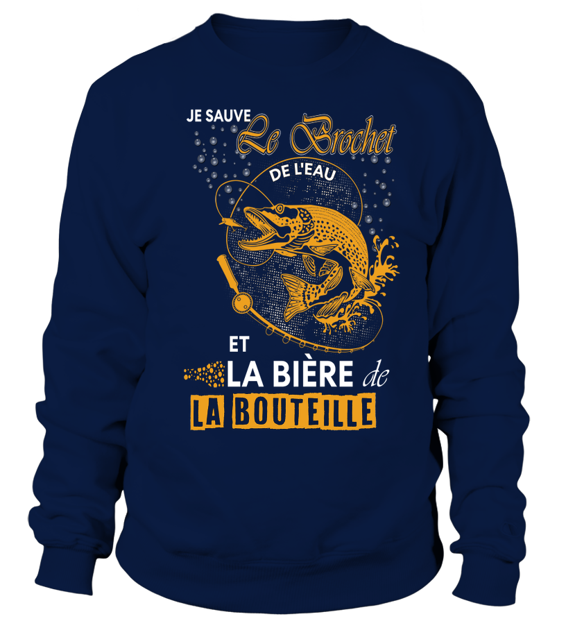 Pêche Du Brochet Au Leurre Souple, Bière, Cadeau Humour Pêcheur, Je Sauve Le Brochet De l'Eau - VEPEBR021