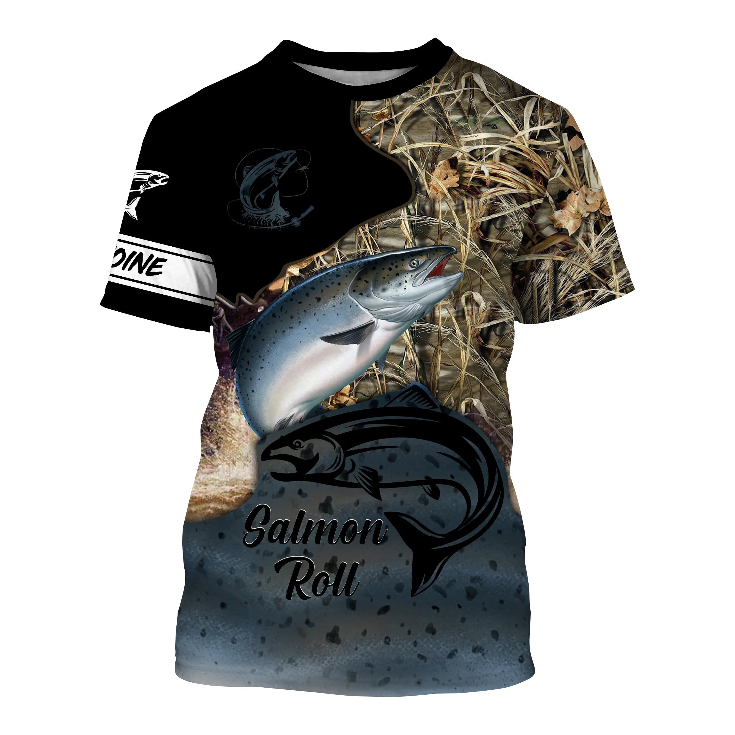 Pêche du Saumon, Cadeau Personnalisé Pêcheur, T-shirt All-Over Anti-UV, Camouflage - CTS30062231