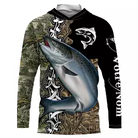 Pêche Du Saumon, Cadeau Pêcheur, Passion Du Saumon, Camouflage, Personnaliser - VEPESA007