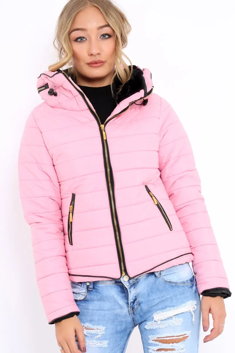 Rose Pink Padded Coat - Zara