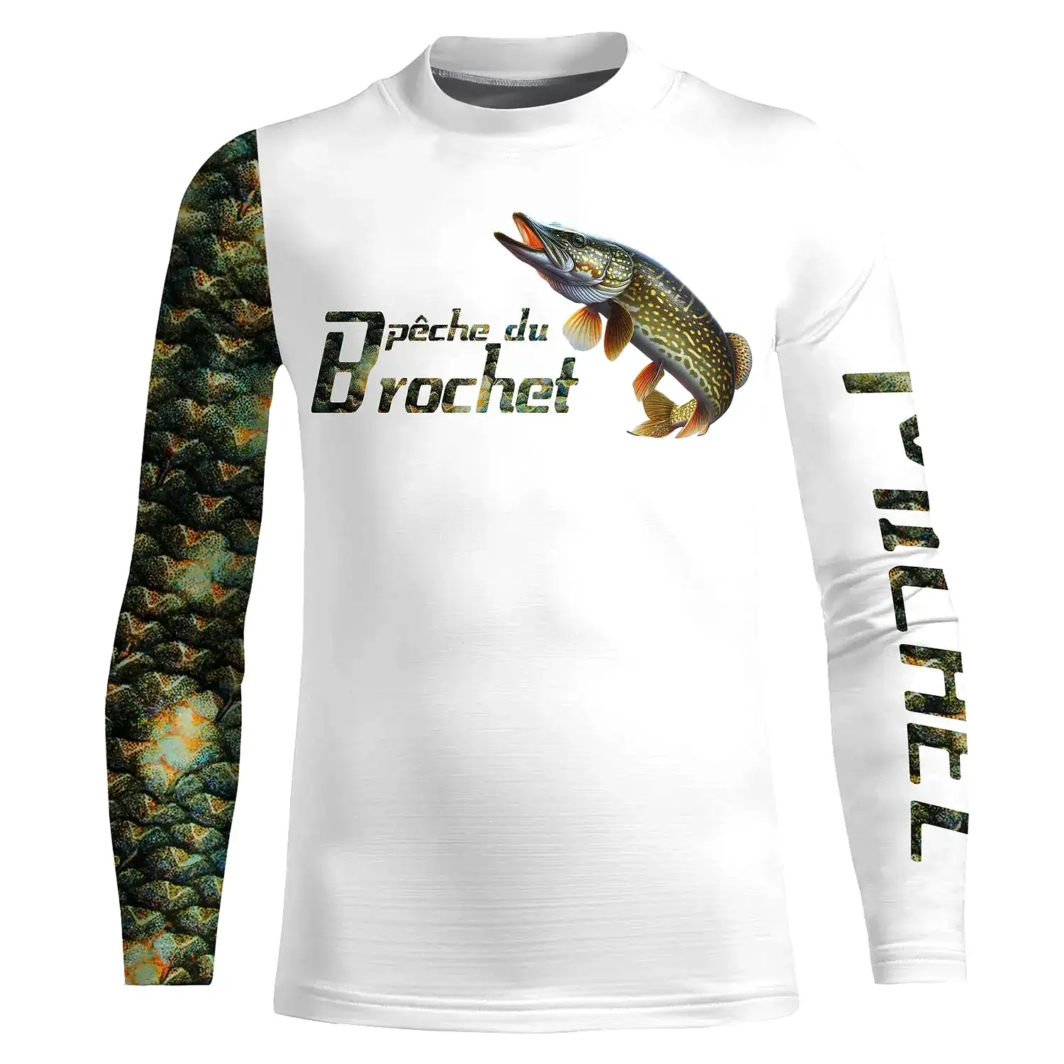 T-Shirt Anti-UV Personnalisé Pêche, Peau De Brochet, Meilleur Cadeau Pêcheur - CT03082227