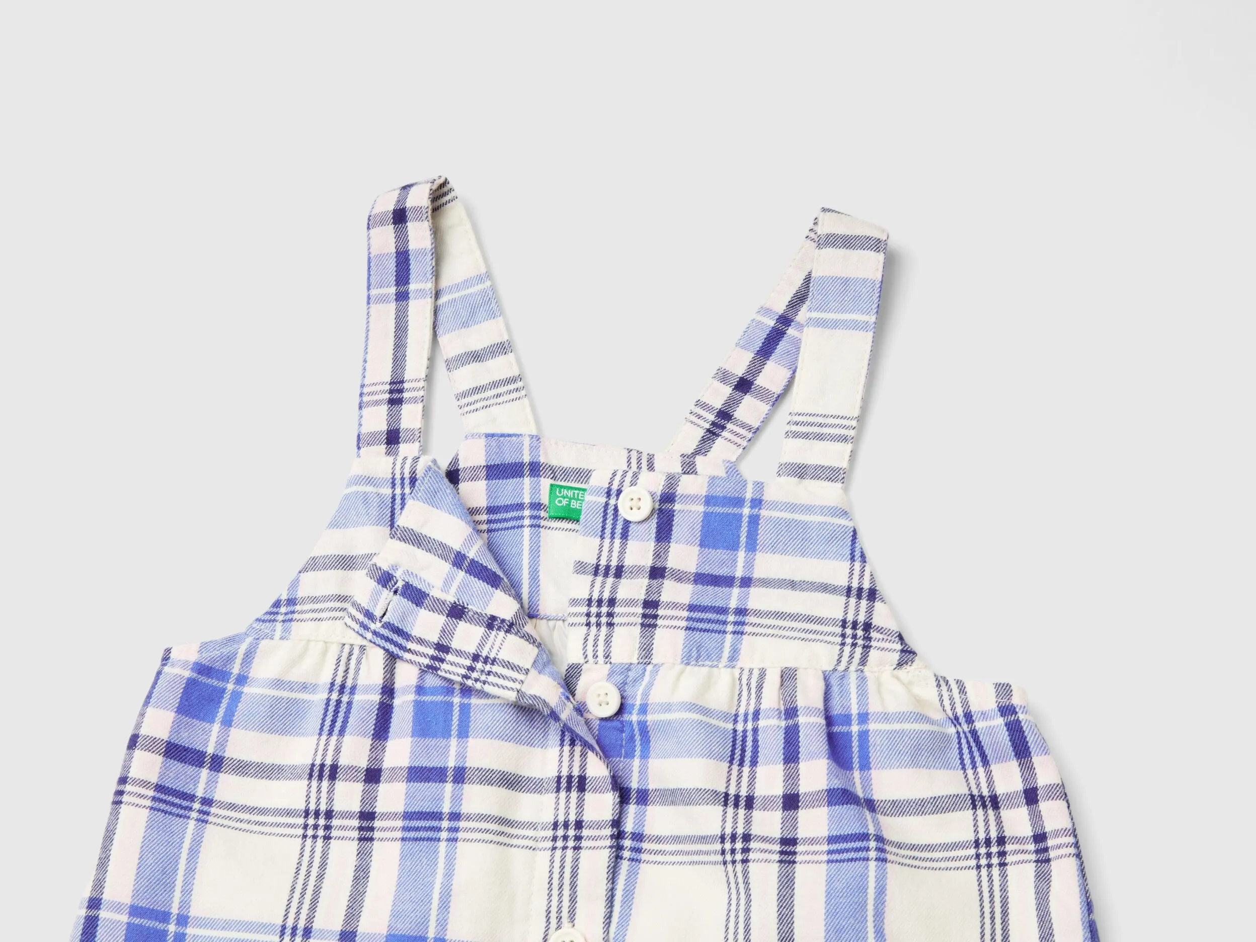 Tartan dungaree dress - Multi-color | Benetton