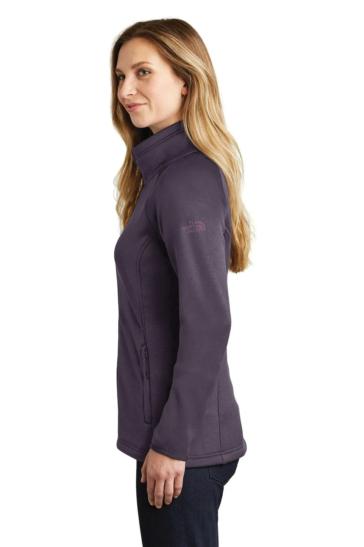 The North Face Ladies Canyon Flats Stretch Fleece Jacket NF0A3LHA Dark Eggplant Purple Heather