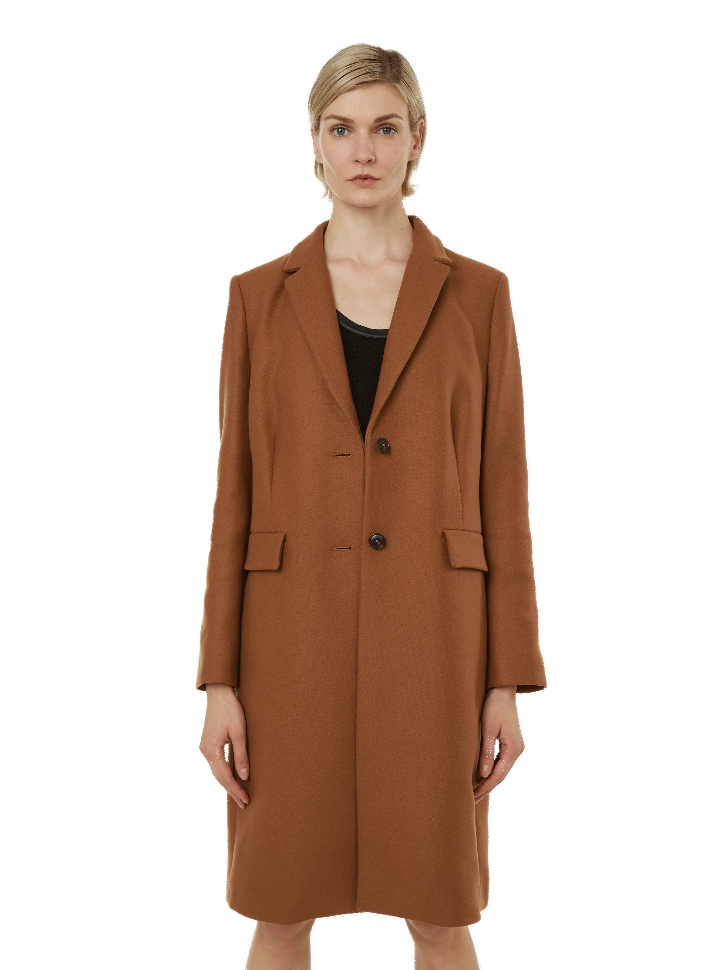 Tommy hilfiger  Belted wool-blend coat - Brown