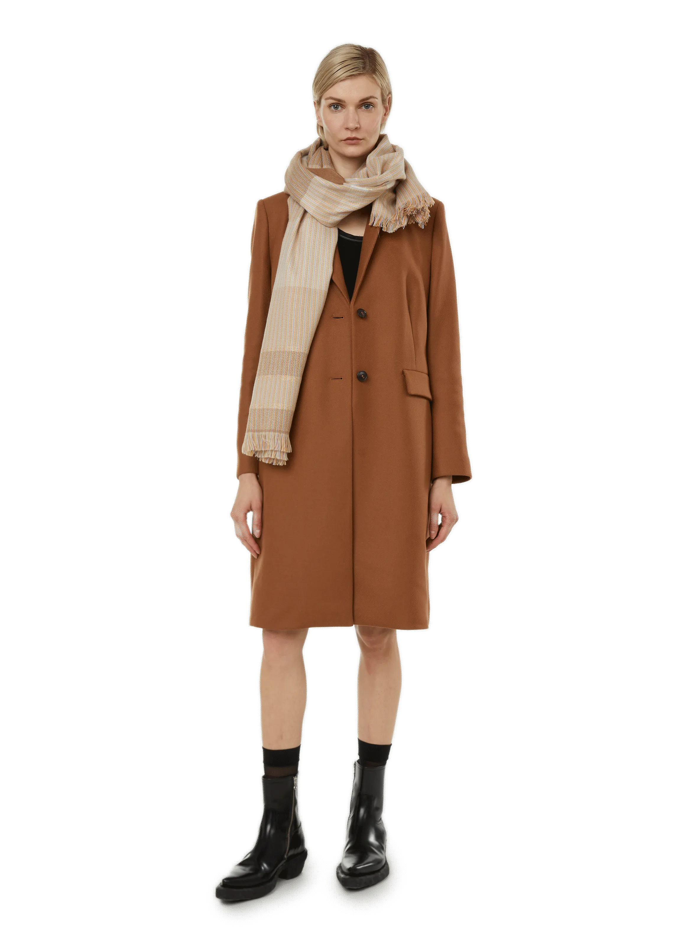 Tommy hilfiger  Belted wool-blend coat - Brown