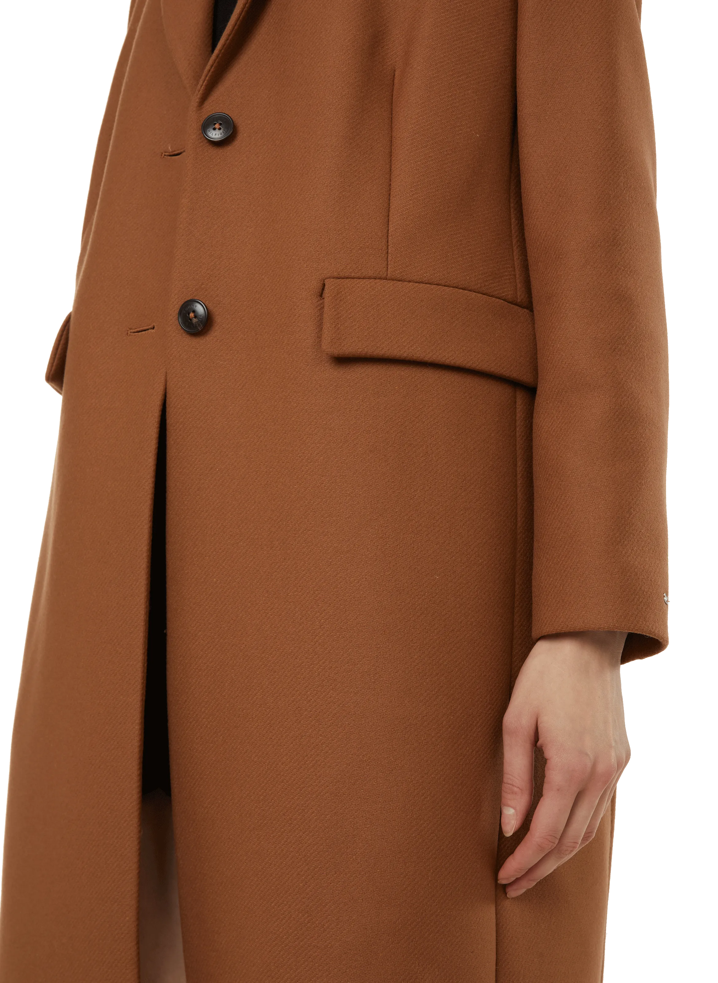 Tommy hilfiger  Belted wool-blend coat - Brown