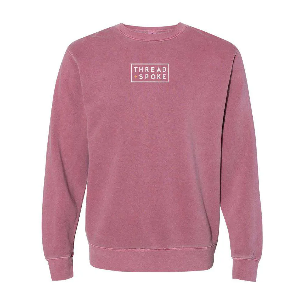 T+S Logo Crewneck Sweater Maroon