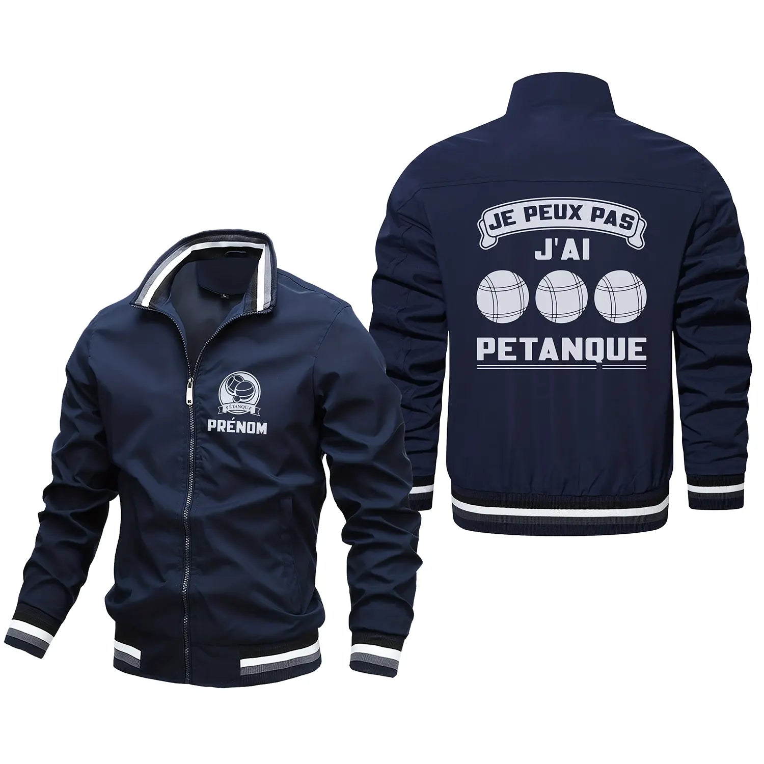 Veste De Pétanque Avec Prénom Et Logo Personnalisés, J'peux Pas J'ai Pétanque, Cadeau Original Boulistes - CT06092341