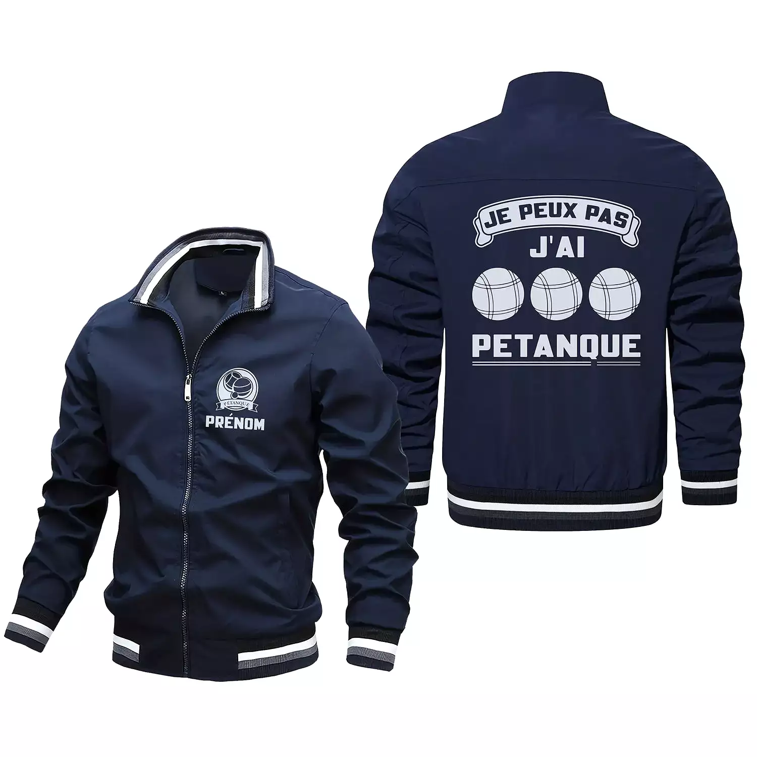 Veste De Pétanque Avec Prénom Et Logo Personnalisés, J'peux Pas J'ai Pétanque, Cadeau Original Boulistes - CT06092341