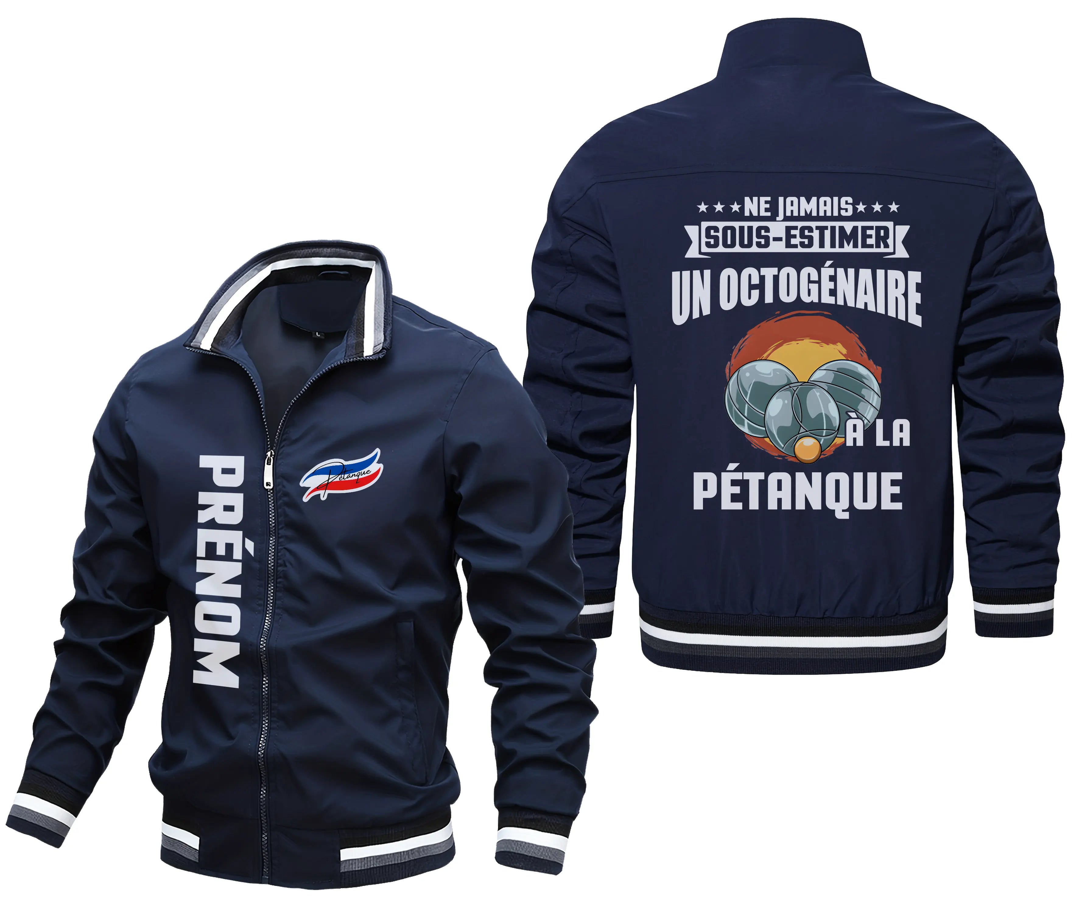 Veste De Sport Pétanque Personnalisée, Ne Jamais Sous Estimer Un Octogénaire  La Pétanque - CT29092362