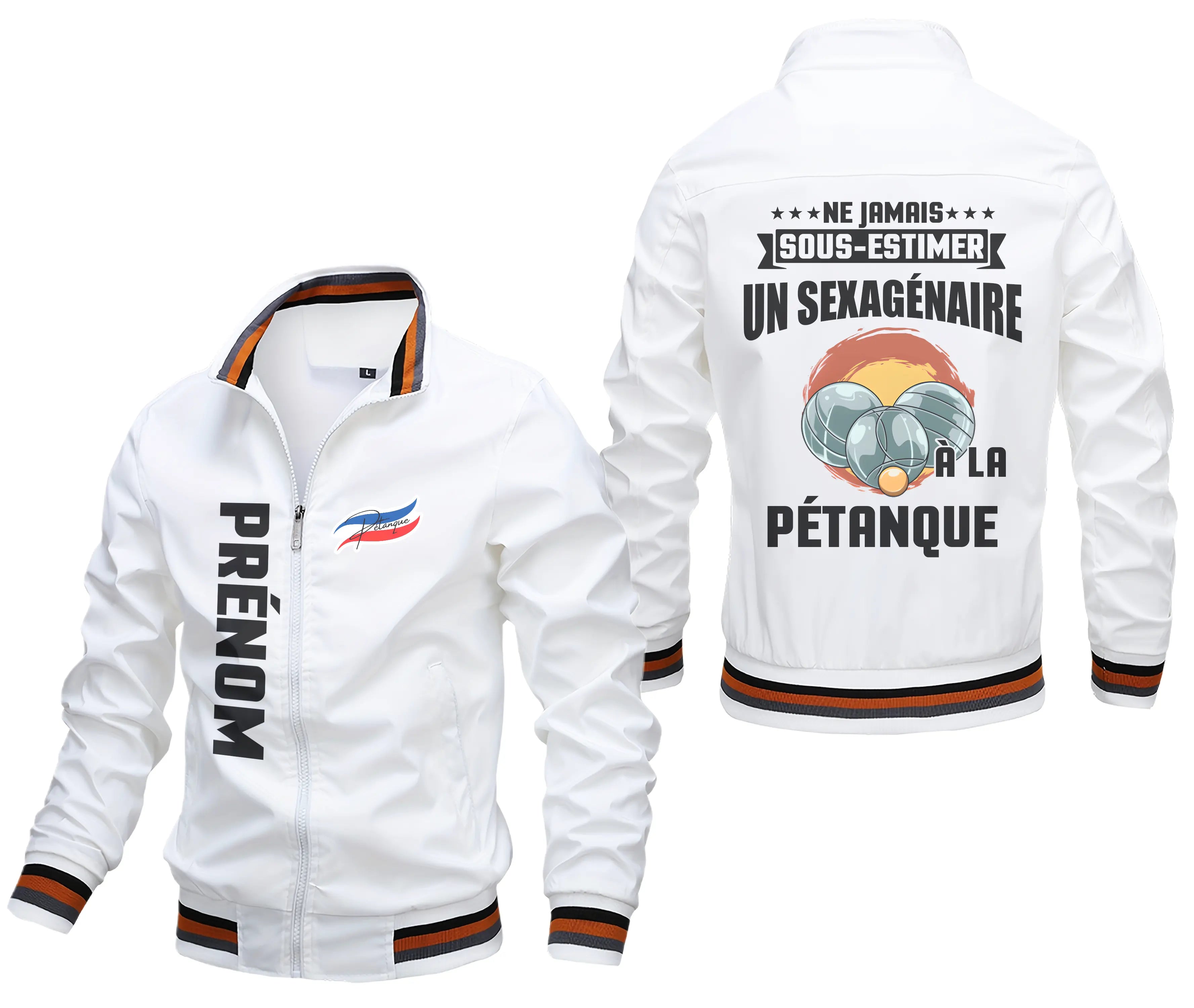 Veste De Sport Pétanque Personnalisée, Ne Jamais Sous Estimer Un Sexagénaire  La Pétanque - CT09092346