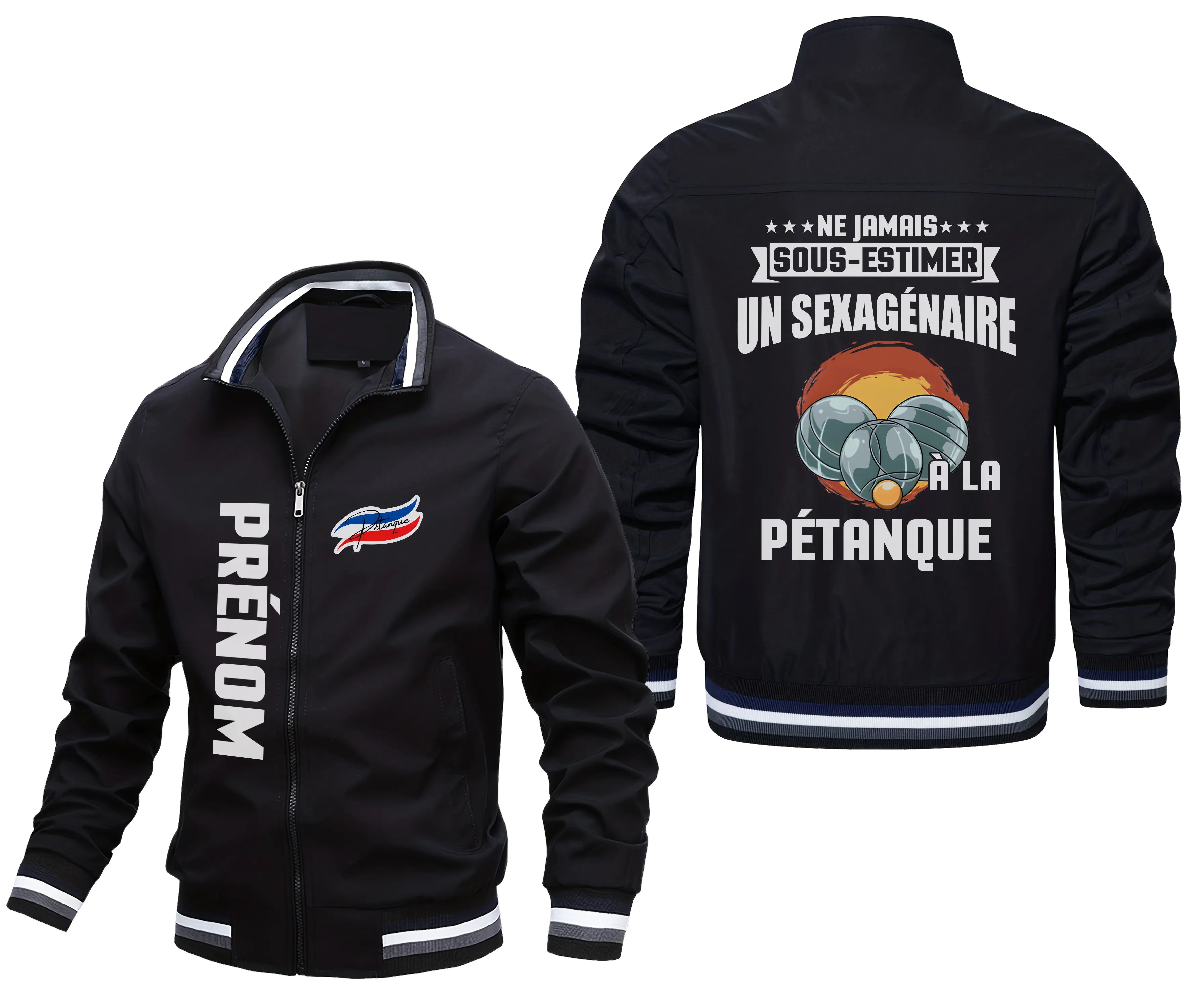 Veste De Sport Pétanque Personnalisée, Ne Jamais Sous Estimer Un Sexagénaire  La Pétanque - CT09092346