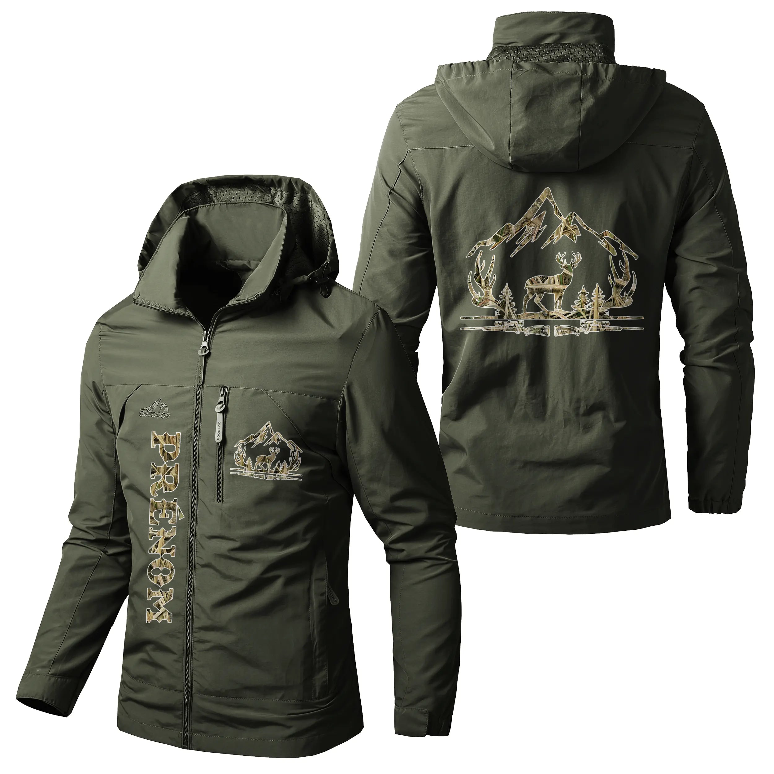 Veste Imperméable Et Coupe-Vent Chasse Au Cerf, Cadeau Personnalisé Chasseurs - CT07092352