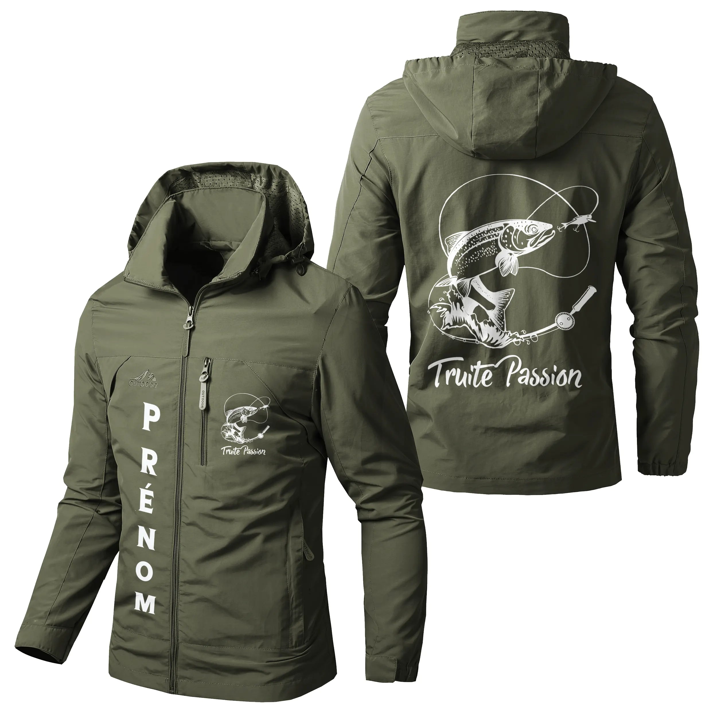 Veste Imperméable Personnalisée Pour Pêcheur, Pêche A La Truite, Cadeau Original Pêcheur - CT25112333