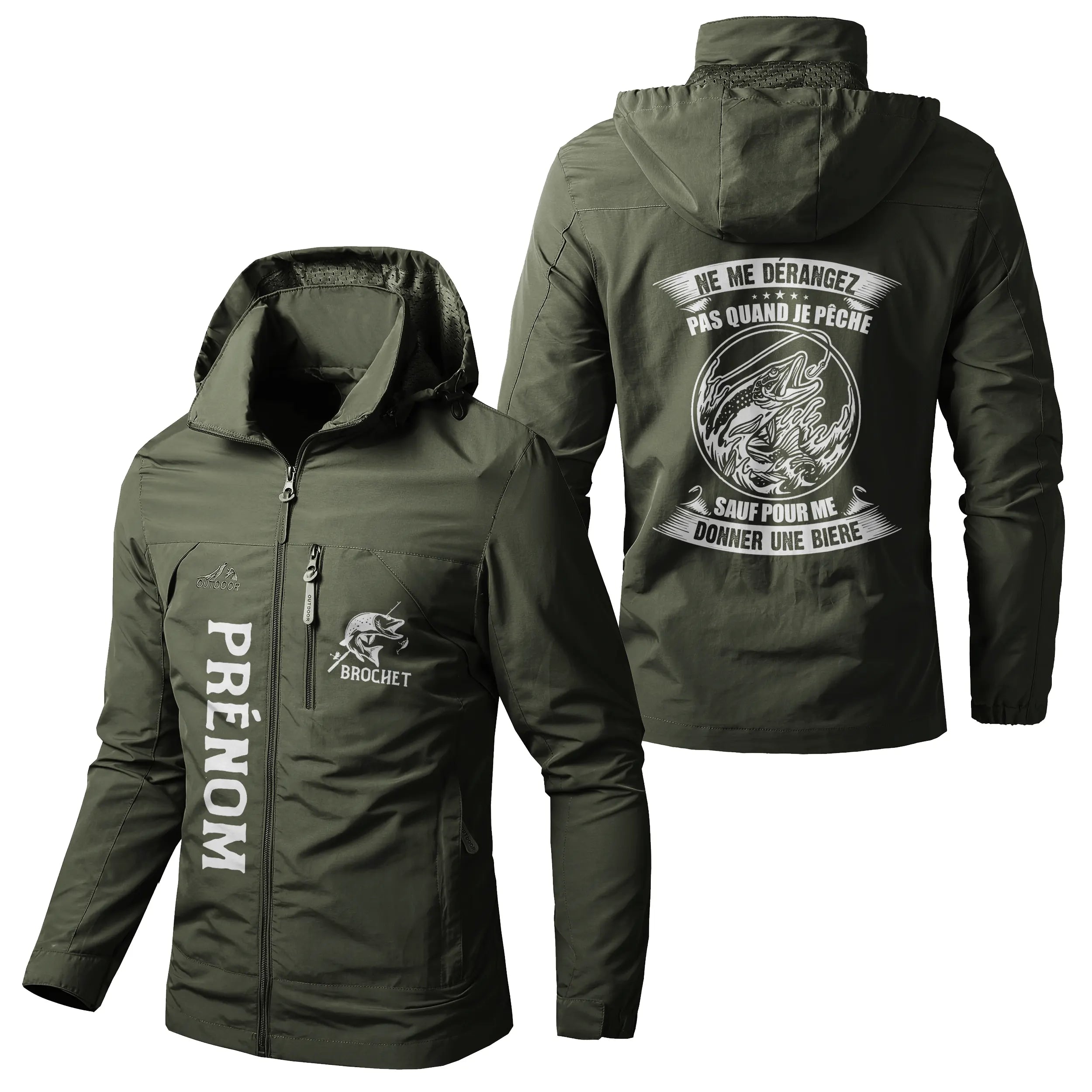 Veste Imperméable Personnalisée Pêche Du Brochet - Ne Me Dérangez Pas Quand Je Pêche Sauf Pour Me Donner Une Bière - CT07092358