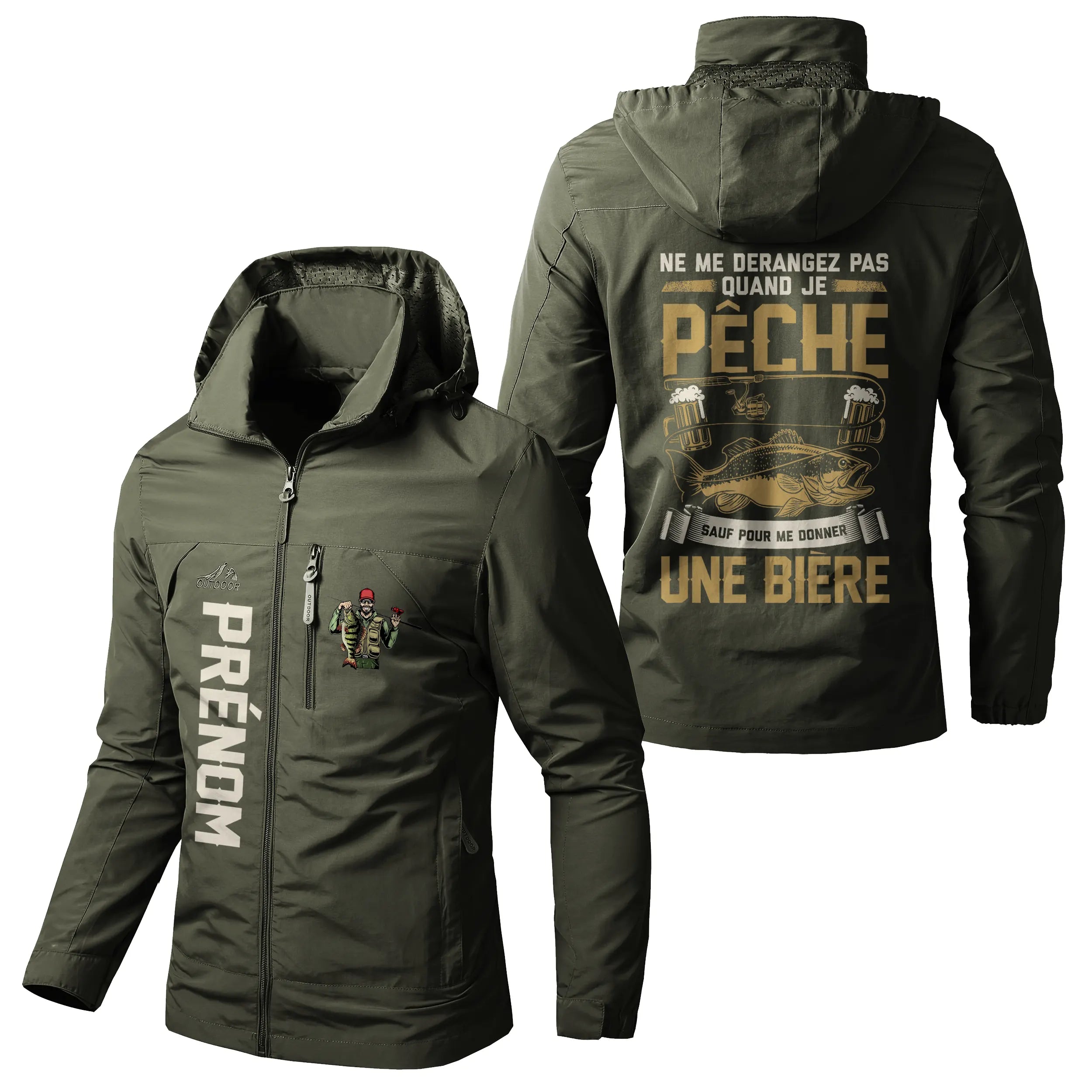 Veste Imperméable Pêcheur, Ne Me Derangez Pas Quand Je Pêche Sauf Pour Me Donner Une Bière - CT02102345