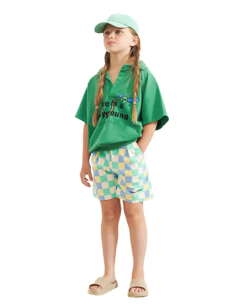 Weekend House Kids Polo Short Sleeve Sweatshirt in Green