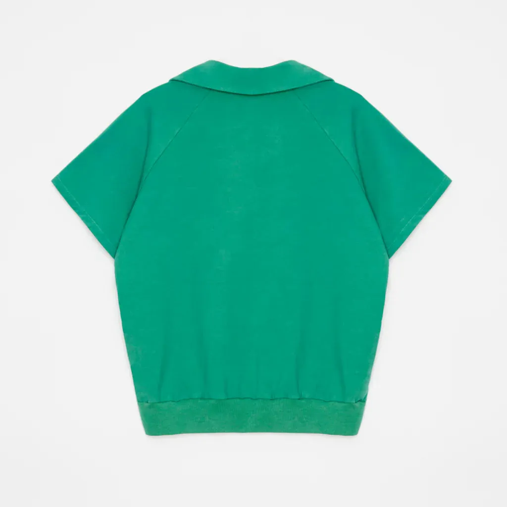 Weekend House Kids Polo Short Sleeve Sweatshirt in Green