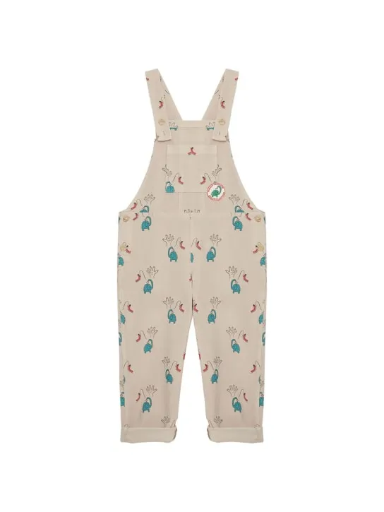 Weekend House Kids   Printed organic cotton corduroy overalls 