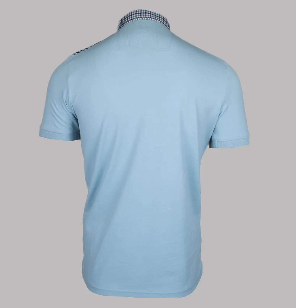 Weekend Offender Costa Polo Shirt Winter Sky/Blue House Check