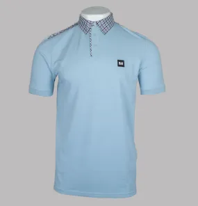 Weekend Offender Costa Polo Shirt Winter Sky/Blue House Check