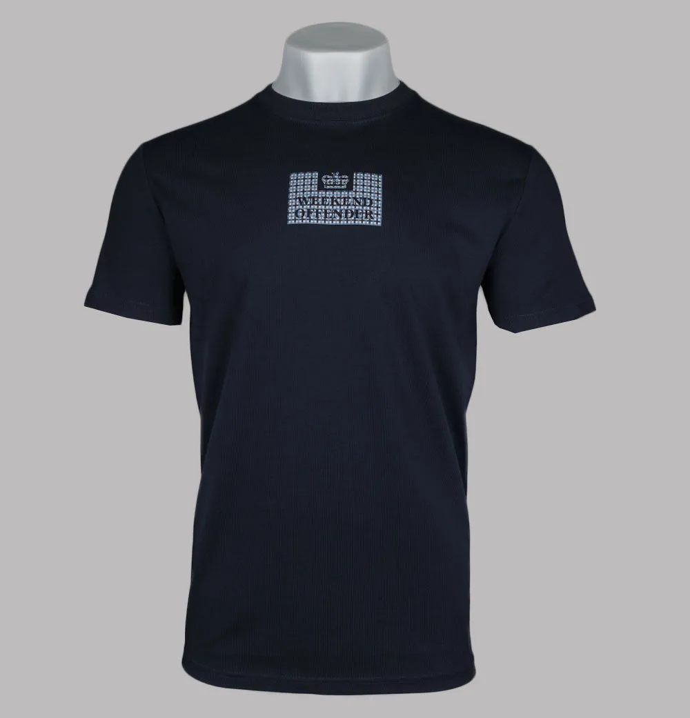 Weekend Offender Dygas T-Shirt Navy/Blue House Check