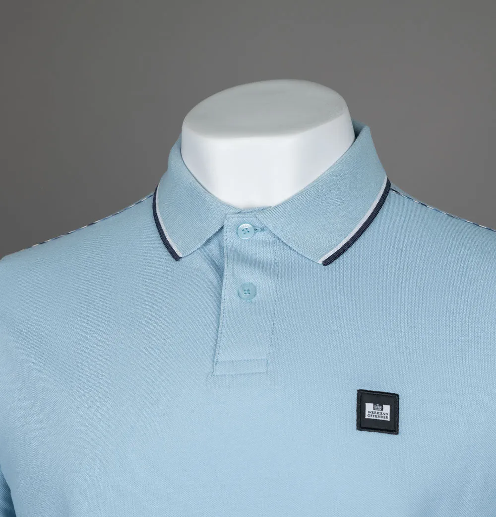 Weekend Offender LS Carola Polo Shirt Winter Sky/Blue House Check