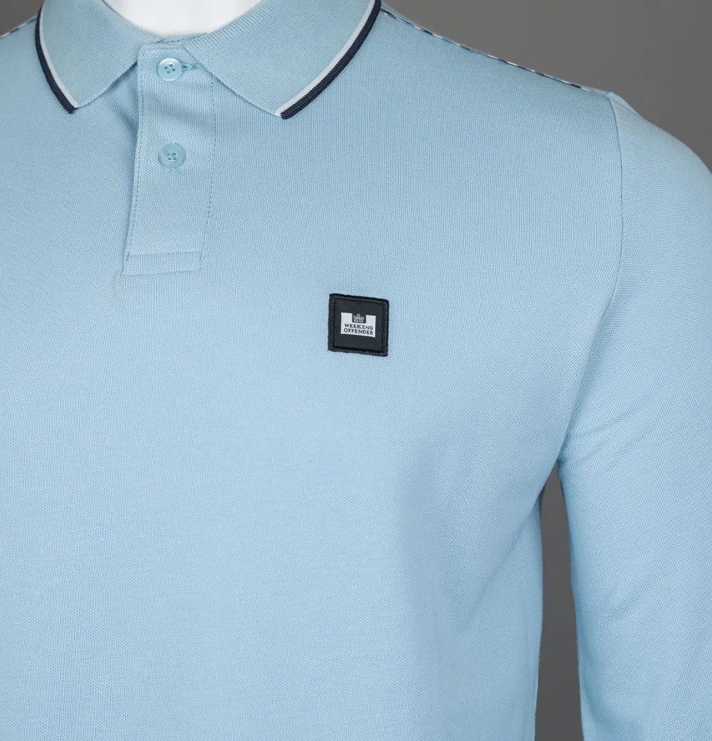 Weekend Offender LS Carola Polo Shirt Winter Sky/Blue House Check