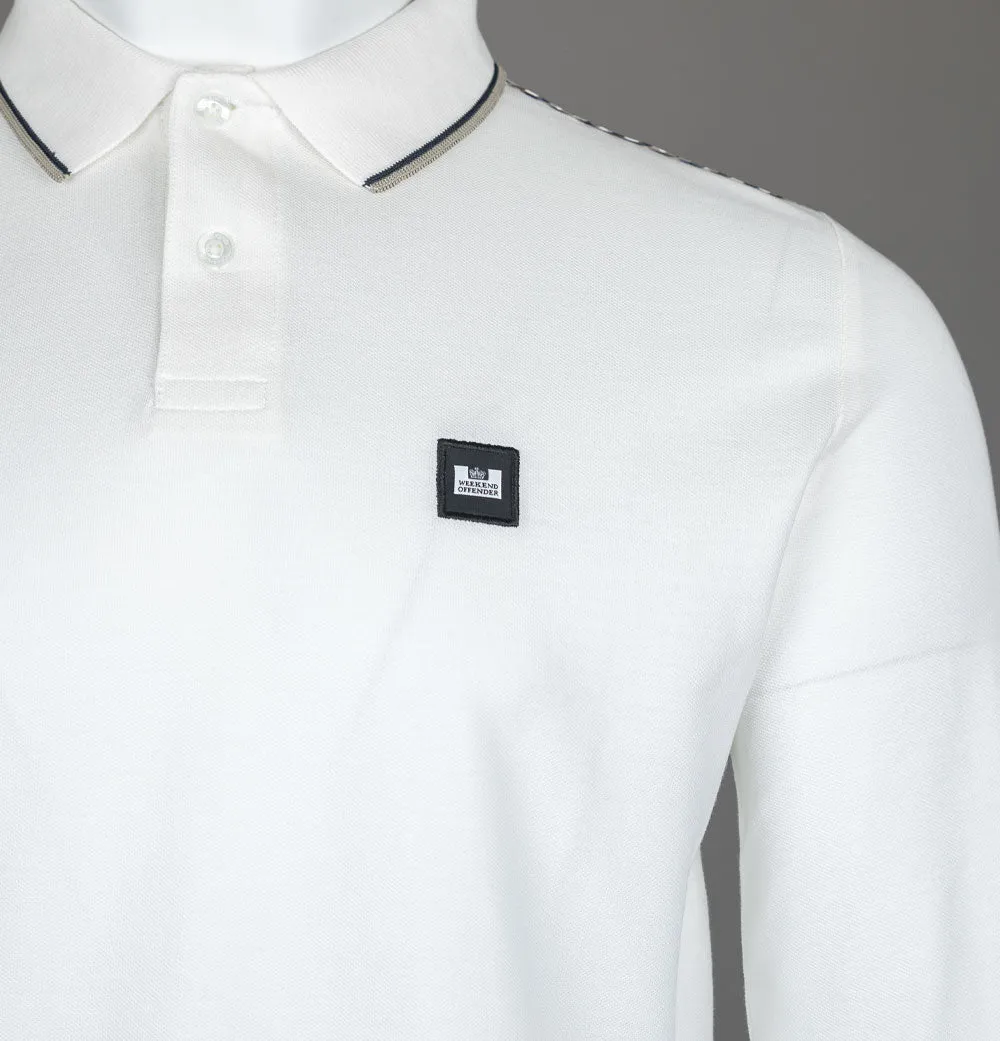 Weekend Offender LS Carola Polo Shirt Winter White/House Check