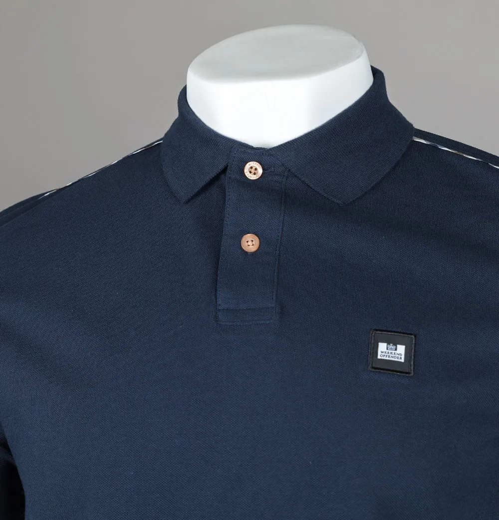 Weekend Offender Sakai Polo Shirt Navy/Mid House Check