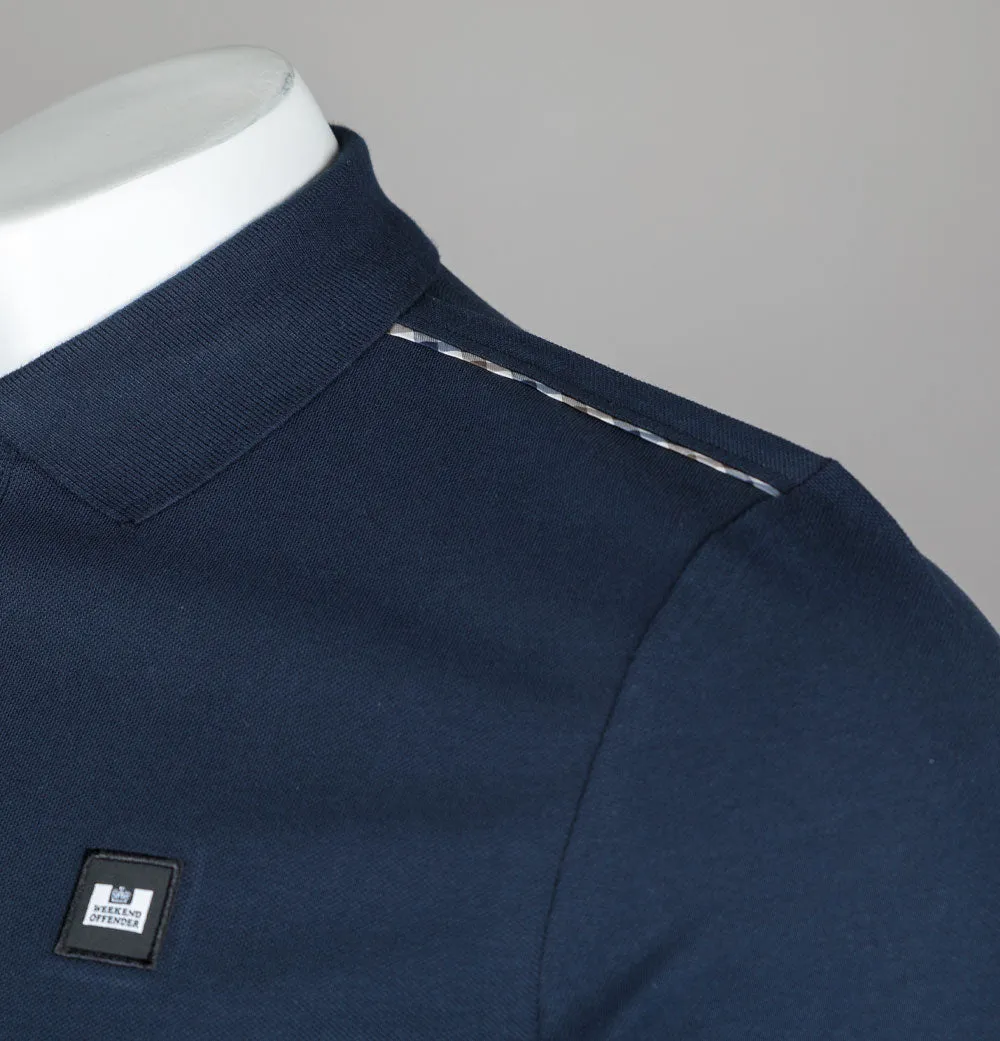 Weekend Offender Sakai Polo Shirt Navy/Mid House Check