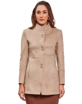 Women Coat Taupe Color