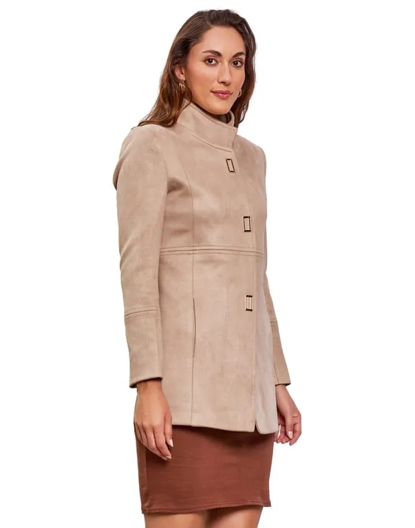 Women Coat Taupe Color