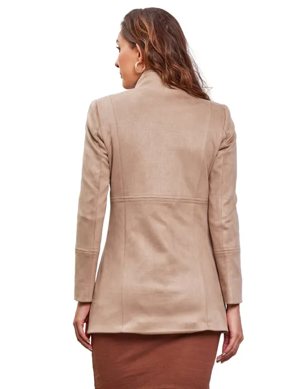 Women Coat Taupe Color