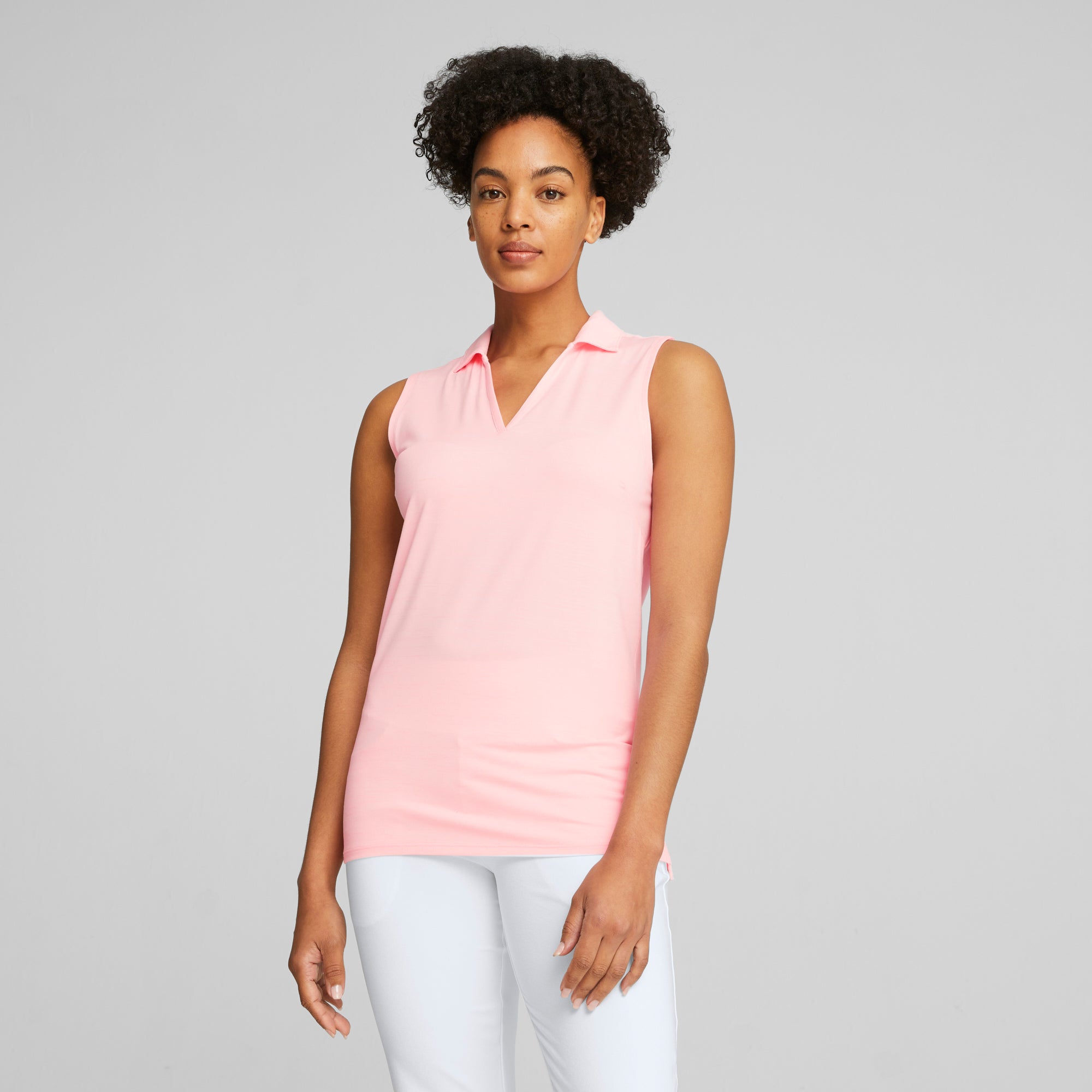 Women's CLOUDSPUN Coast Sleeveless Golf Polo | Koral Ice Heather