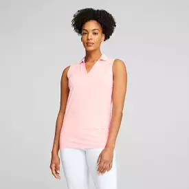 Women's CLOUDSPUN Coast Sleeveless Golf Polo | Koral Ice Heather