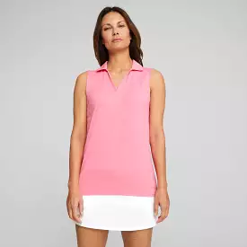 Women's CLOUDSPUN Coast Sleeveless Golf Polo | Strawberry Burst Heather