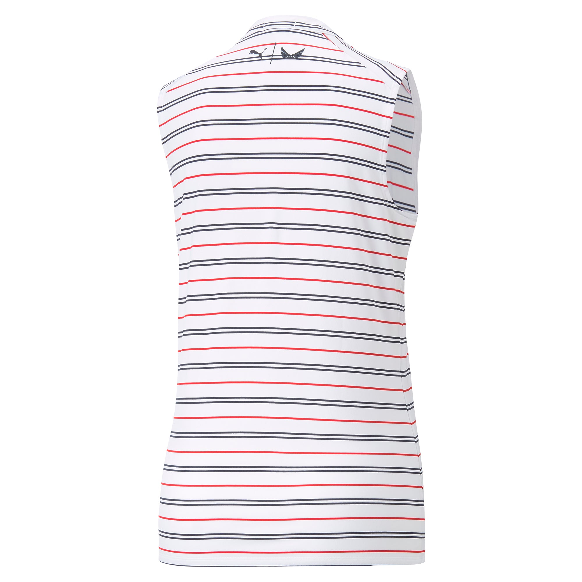 Women's Volition Striped Sleeveless Golf Polo