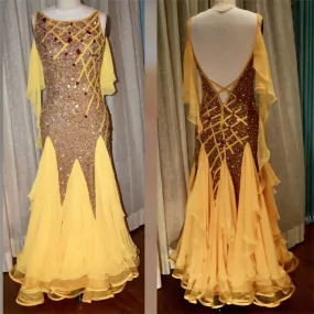 Yellow Smooth Dress by Lenique