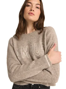 Z Supply Amour Milan Heathered Taupe Sweater