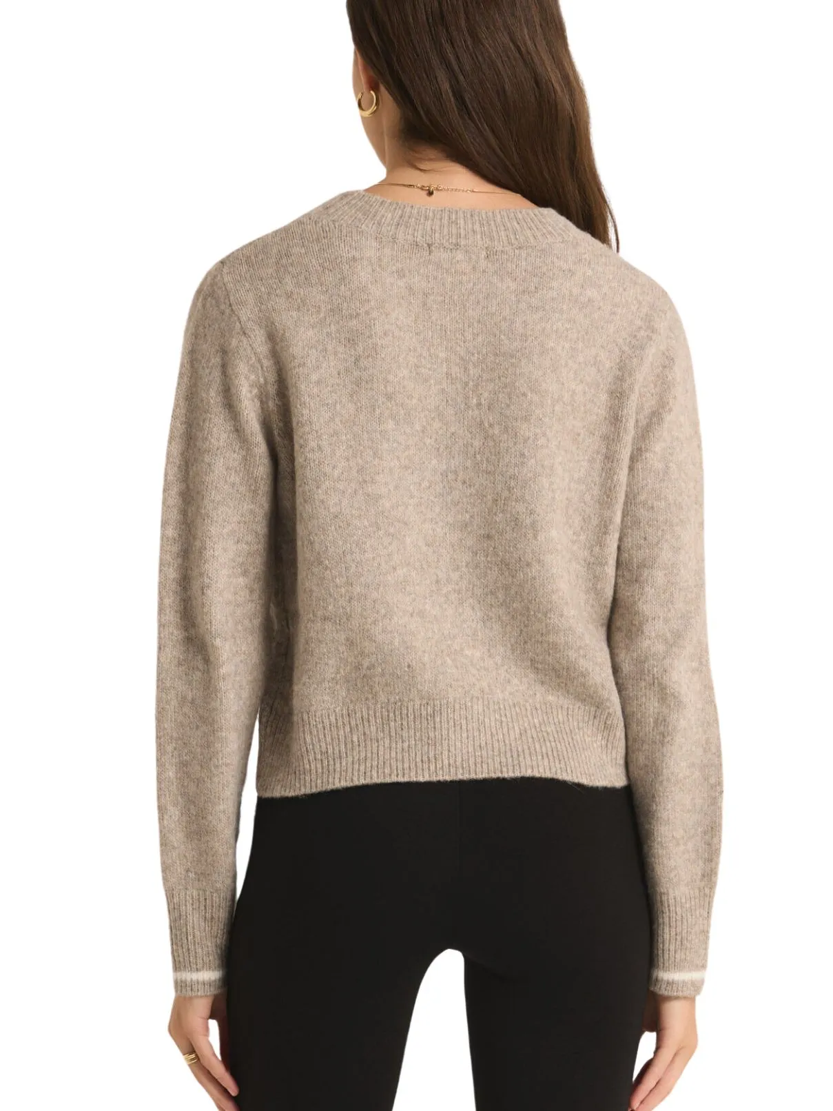 Z Supply Amour Milan Heathered Taupe Sweater